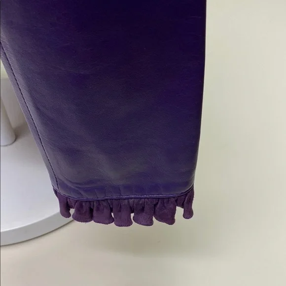 Italian Purple Ruffled Women's Jacket - Picture 5 of 7